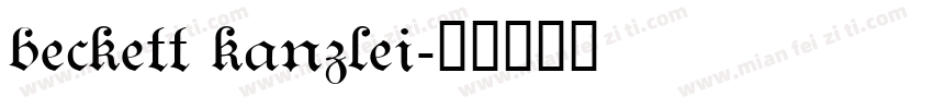 beckett kanzlei字体转换